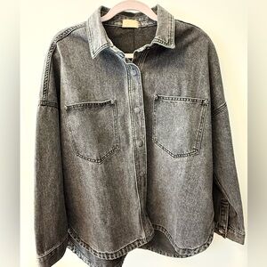 Women's charcoal Denim Jacket